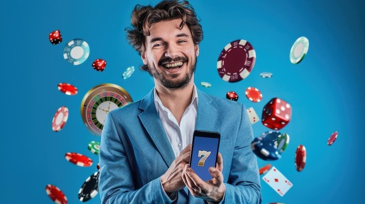 Pengguna dewasa membaca situs di ponsel